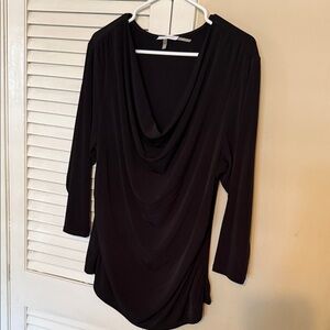 Calvin Klein Black Draped Blouse